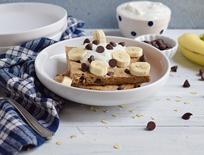 Banana Chocolate Chip Sheet Pancakes image