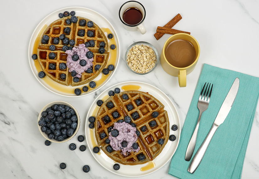 Blueberry Protein Waffles image