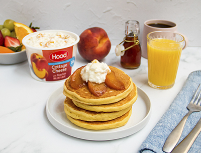 Gluten Free Peach Protein Pancakes image