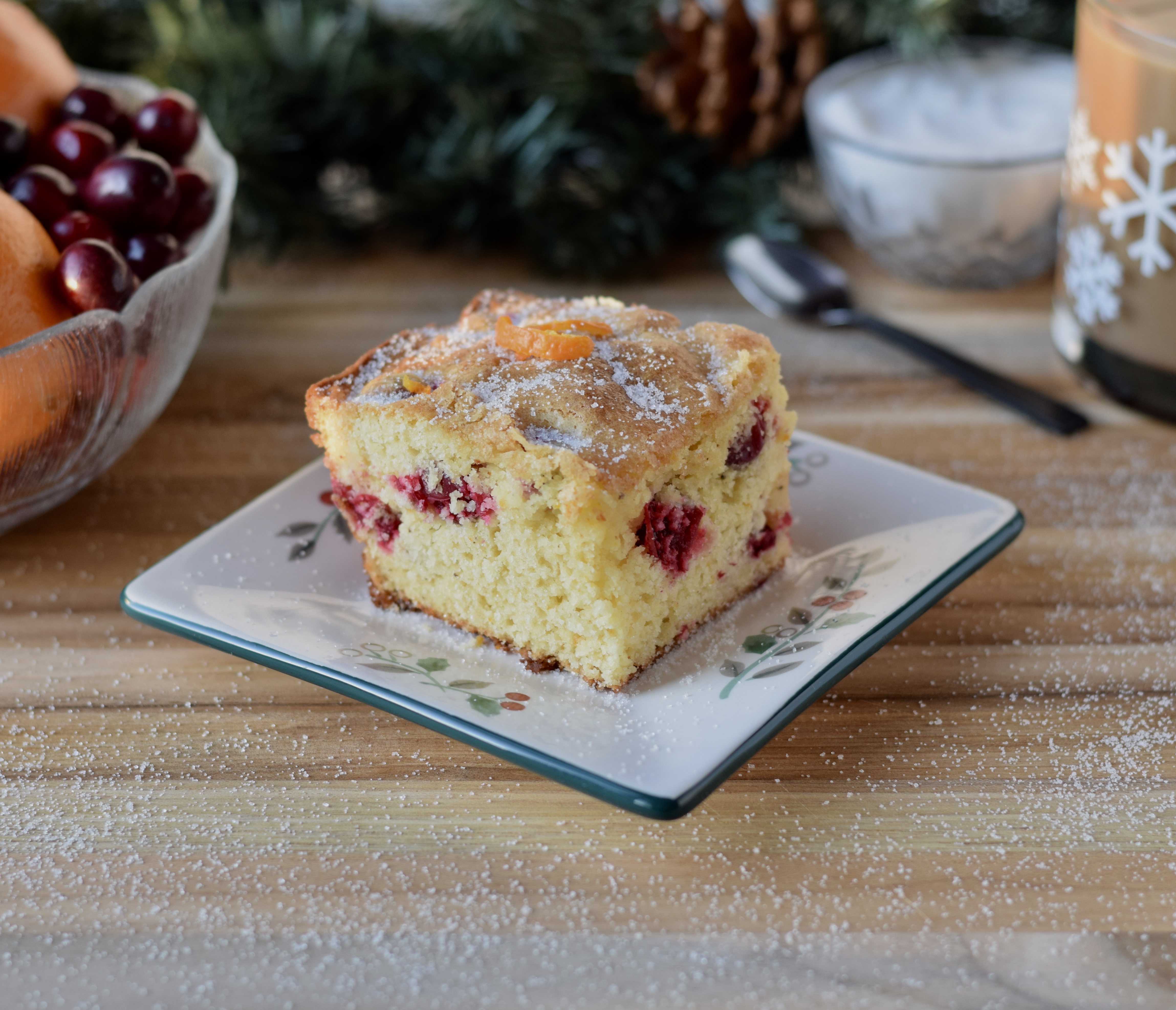 Eggnog and Cranberry Christmas Morning Cake image