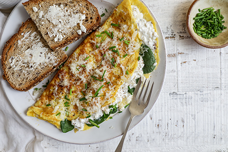 Three Egg Omelet with Cottage Cheese image