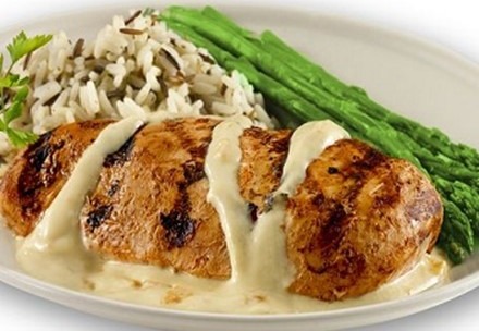 Marinated Grilled Chicken with Sour Cream Apricot Sauce image