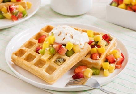 Tropical Coconut Waffles image