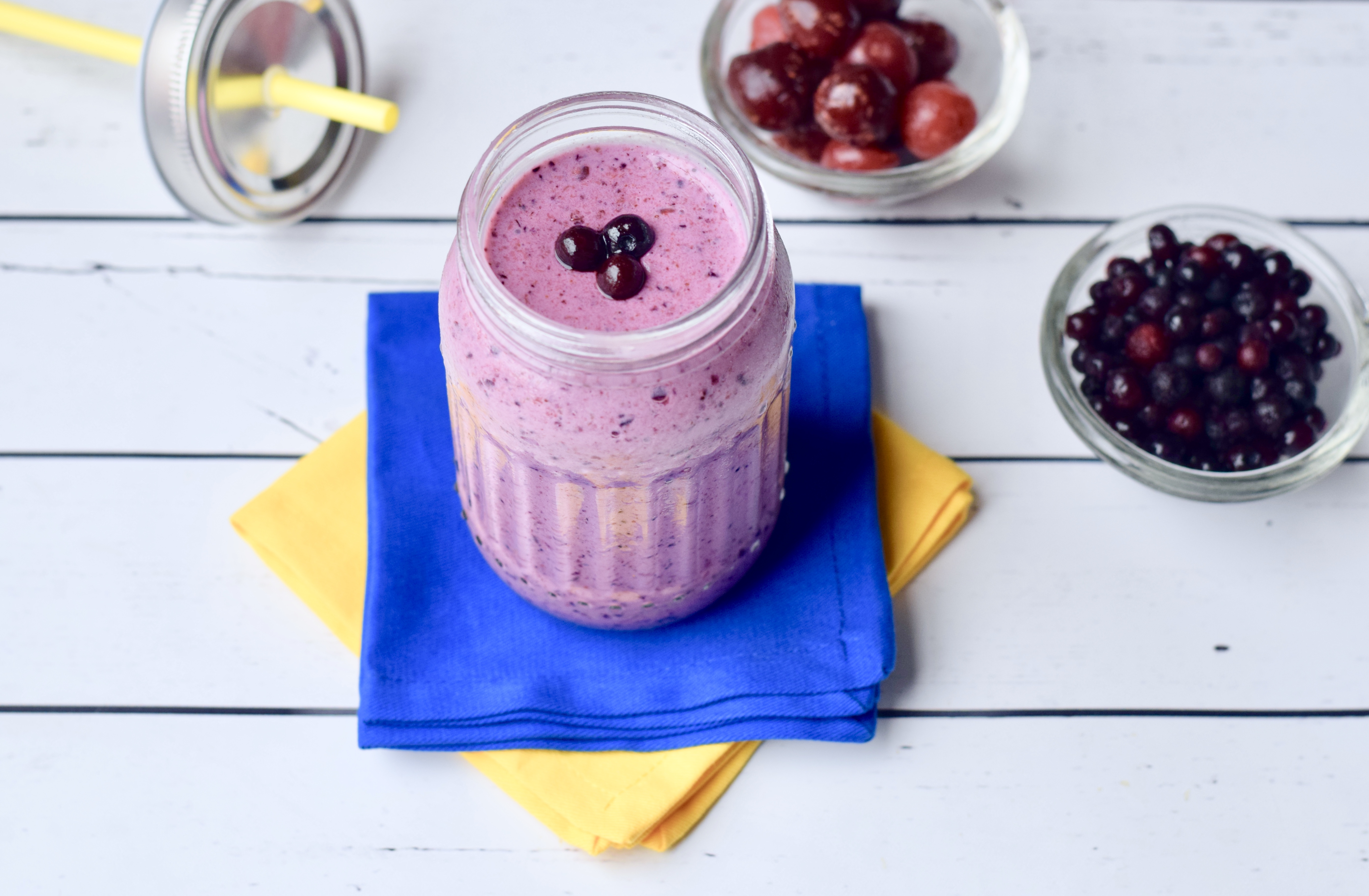 Wild Blueberry and Cherry Power Smoothie image