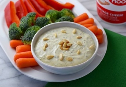 Basil Pesto Cottage Cheese Dip image