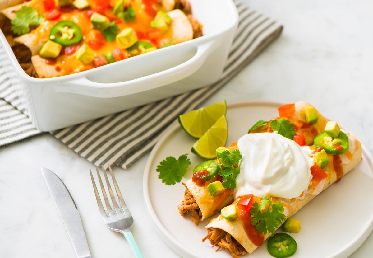 Cheesy Pulled Pork Enchiladas image
