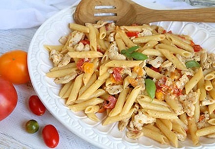 Chicken and Pasta with Fresh Tomato Cream Sauce image