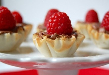 Chocolate Raspberry Mini Tarts image