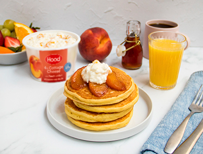 Gluten Free Peach Protein Pancakes image