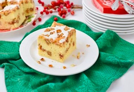 Eggnog Cinnamon Walnut Streusel Coffee Cake image