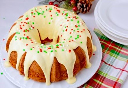 Golden EggNog Cake image