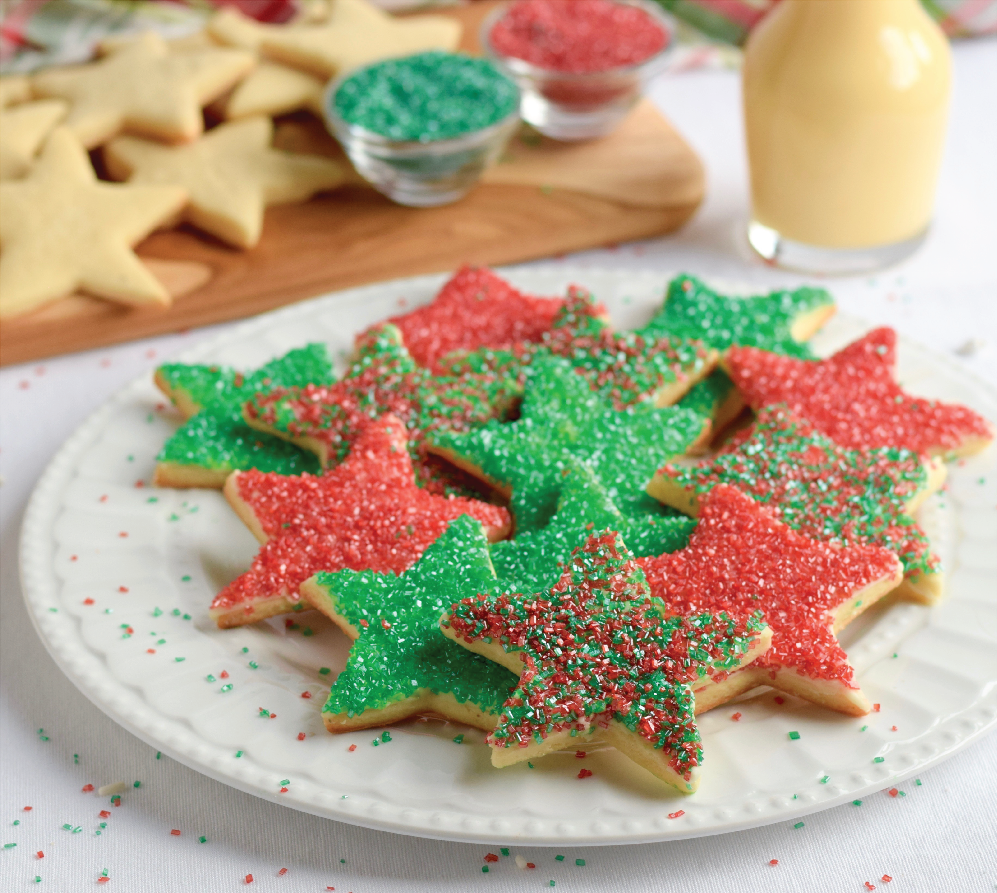 Golden EggNog Cutout Cookie image