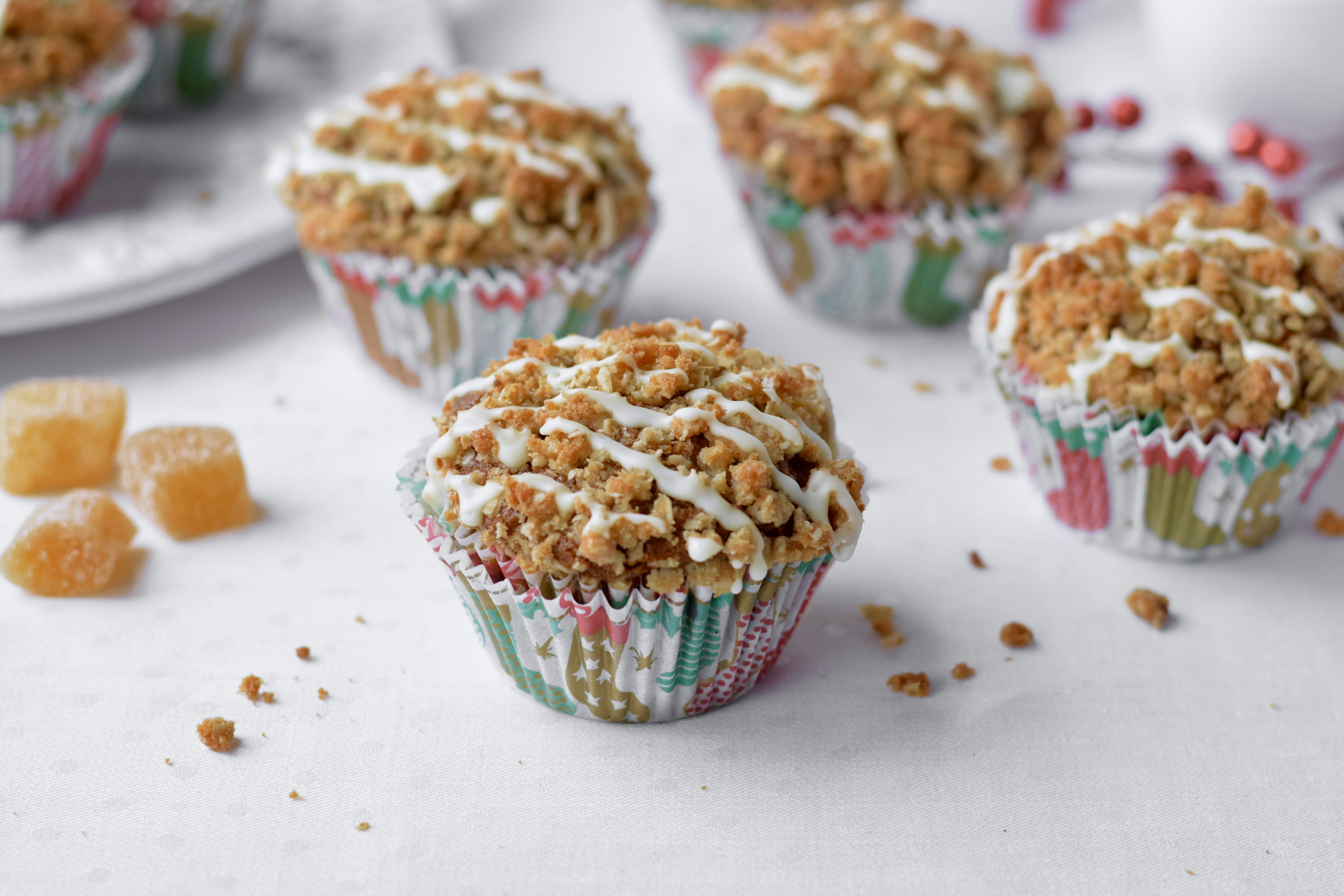 Gingerbread Eggnog Streusel Muffins image