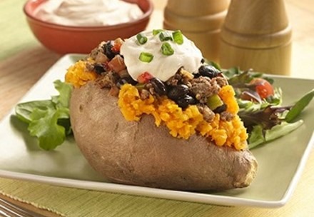 Loaded Turkey Baked Sweet Potato image