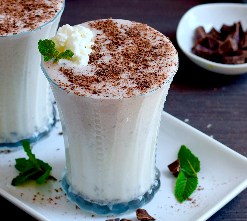 Mint Chip Frozen Yogurt Milkshake image