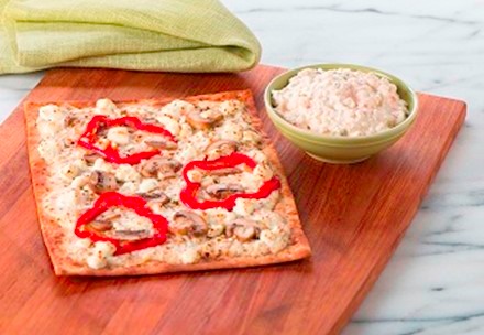 Mushroom and Red Pepper Flatbread image
