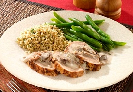 Pork Tenderloin with Sour Cream Mushroom and Shallot Sauce image