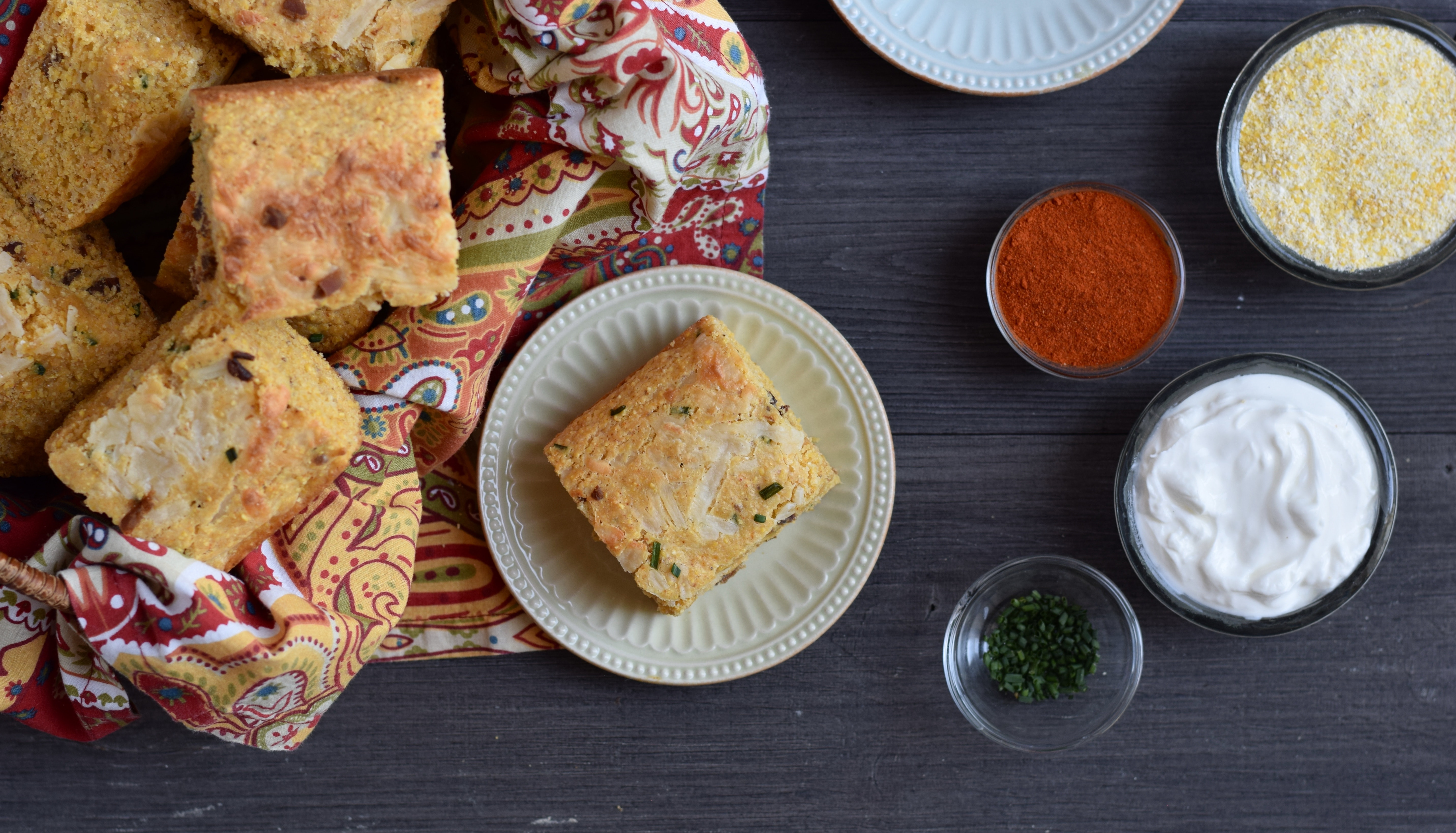 Savory Sour Cream Cornbread image