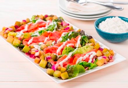 Smoked Salmon with Cucumber Salad image