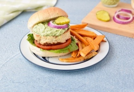Turkey Burgers with Avocado Sauce image